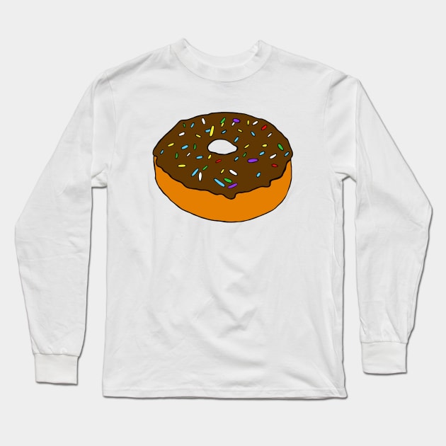 Chocolate donut Long Sleeve T-Shirt by shellTs